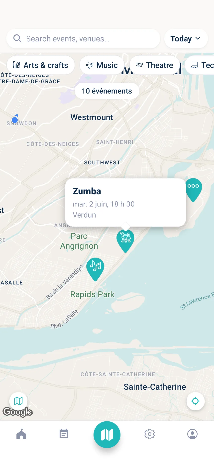 Wasssup — la carte des événements de Montréal